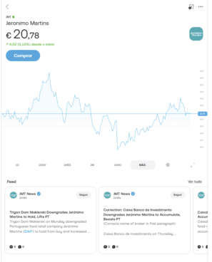 jerónimo martins Trading 212