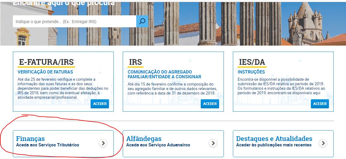 Como fazer o IRS: Portal das finanças