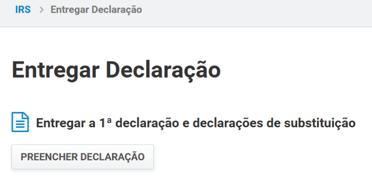 selecionar “Preencher Declaração”.