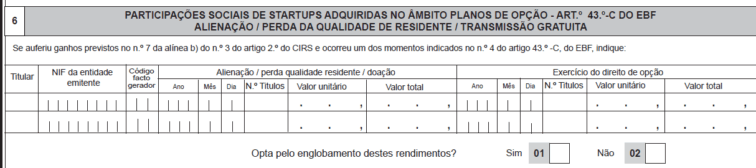 Participações Sociais de startups