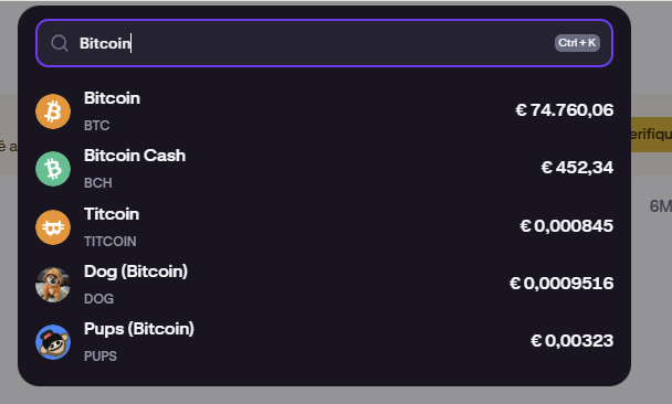 Procurar Bitcoin (BTC) na Kraken