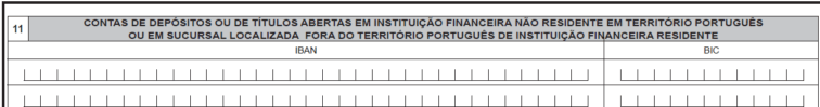  conta bancária num país estrangeiro 