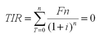 Taxa de interna de rentabilidade (TIR) formula