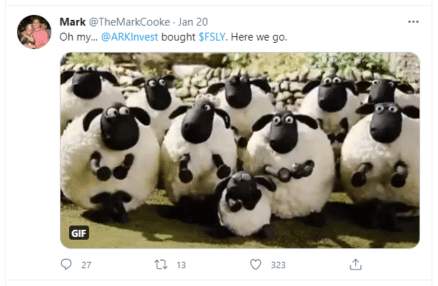 weet no qual foi anunciado que a ARK investiu na empresa Fastly em 20 de Janeiro