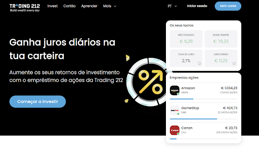 Empréstimos de ações na Trading212 