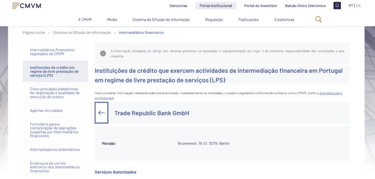 cmvm trade republic
