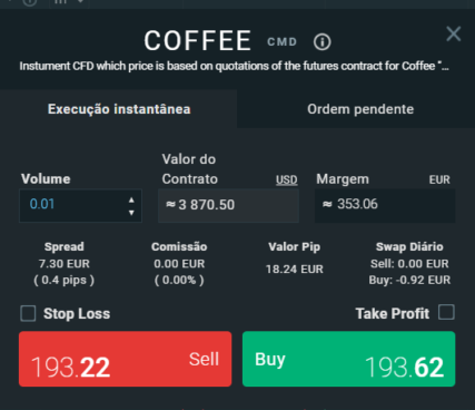 comprar café na xtb