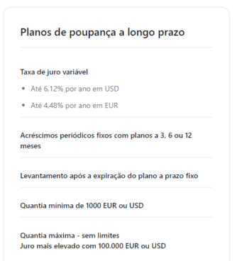 Planos de poupança a longo prazo