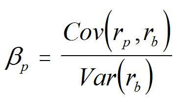 fórmula para calcular o Beta de uma ação e de uma carteira