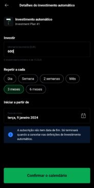detalhes do investimento automático xtb