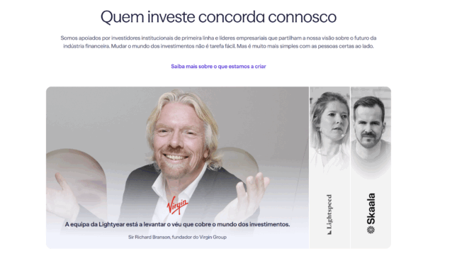 Richard branson investidor na Lightyear