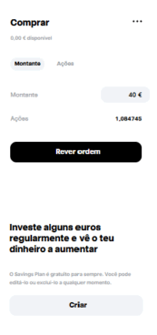 comprar pelo montante Trade Republic