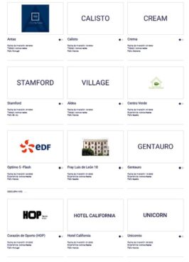 Seleção de empresas da sua carteira