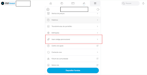 login site código promocional trading 212