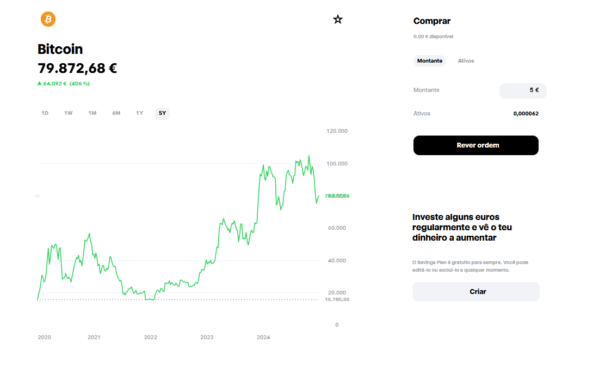 Definir a ordem de compra na Trade Republic