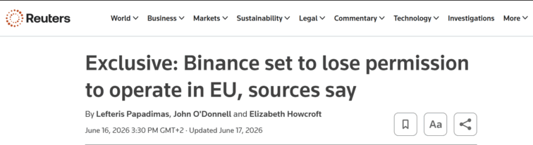 Reuters Binance