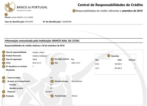 central de responsabilidade de credito do banco de portugal