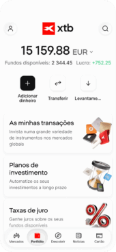 portfolio xtb nova atualizacao