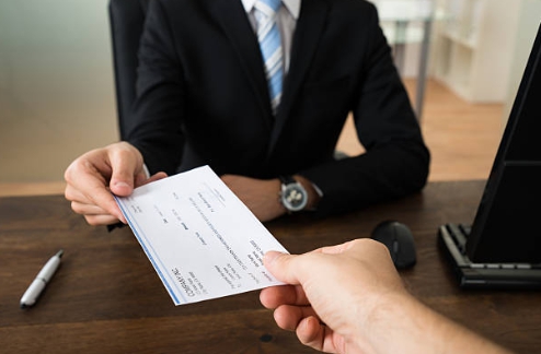 receber um cheque